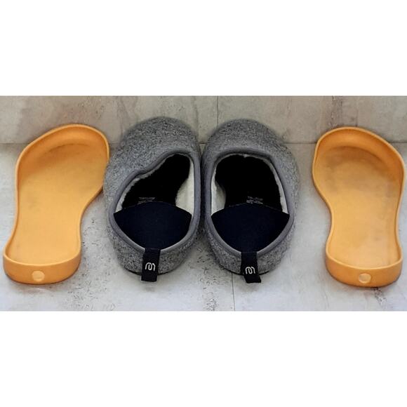 Mahabis Classic Gray Slipper Felted Wool with Attachable Rubber Sole Size 43 - Picture 4 of 9